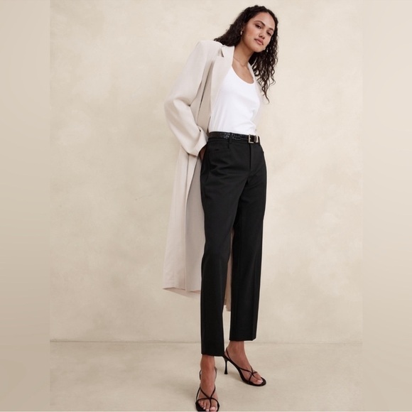 NWT! Banana Republic Black Siena Slim Wool Ankle Pant - Multiple Sizes - Picture 3 of 7